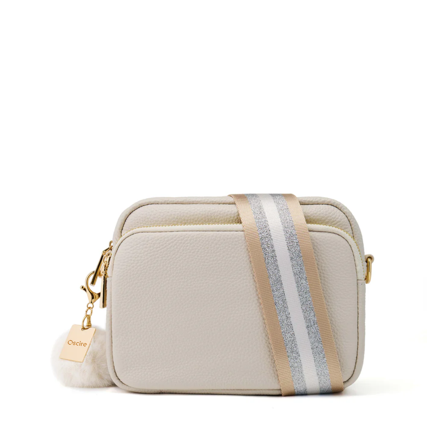 Luma | Compacte lederen crossbodytas - Ivoor