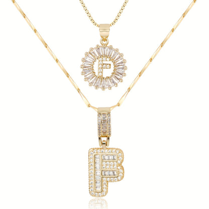 GemLetter | 14K Ketting met Diamanten Initiaal Hanger