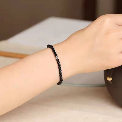 Obsidiaan Armband - Parels