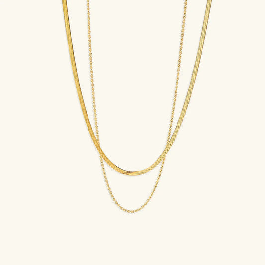 Hailey gelaagde gouden ketting