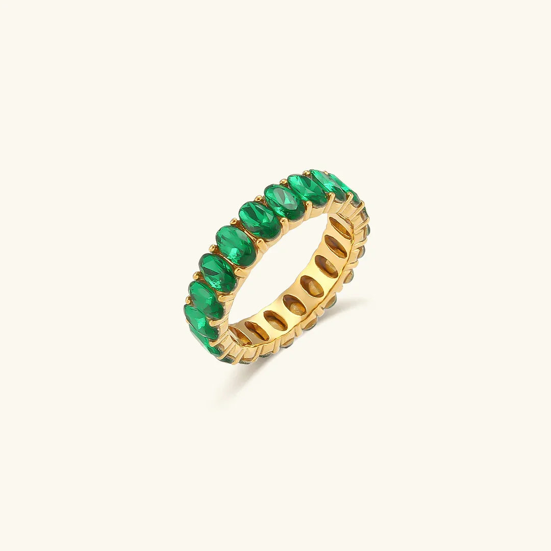 Gouden ring met Antoinette-diamantimitatie