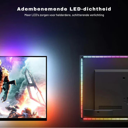 PrismFlow TV LED Achtergrondverlichting | Slimme HDMI Lichtsync voor Elke Entertainment Setup