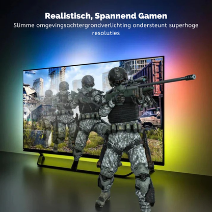 PrismFlow TV LED Achtergrondverlichting | Slimme HDMI Lichtsync voor Elke Entertainment Setup