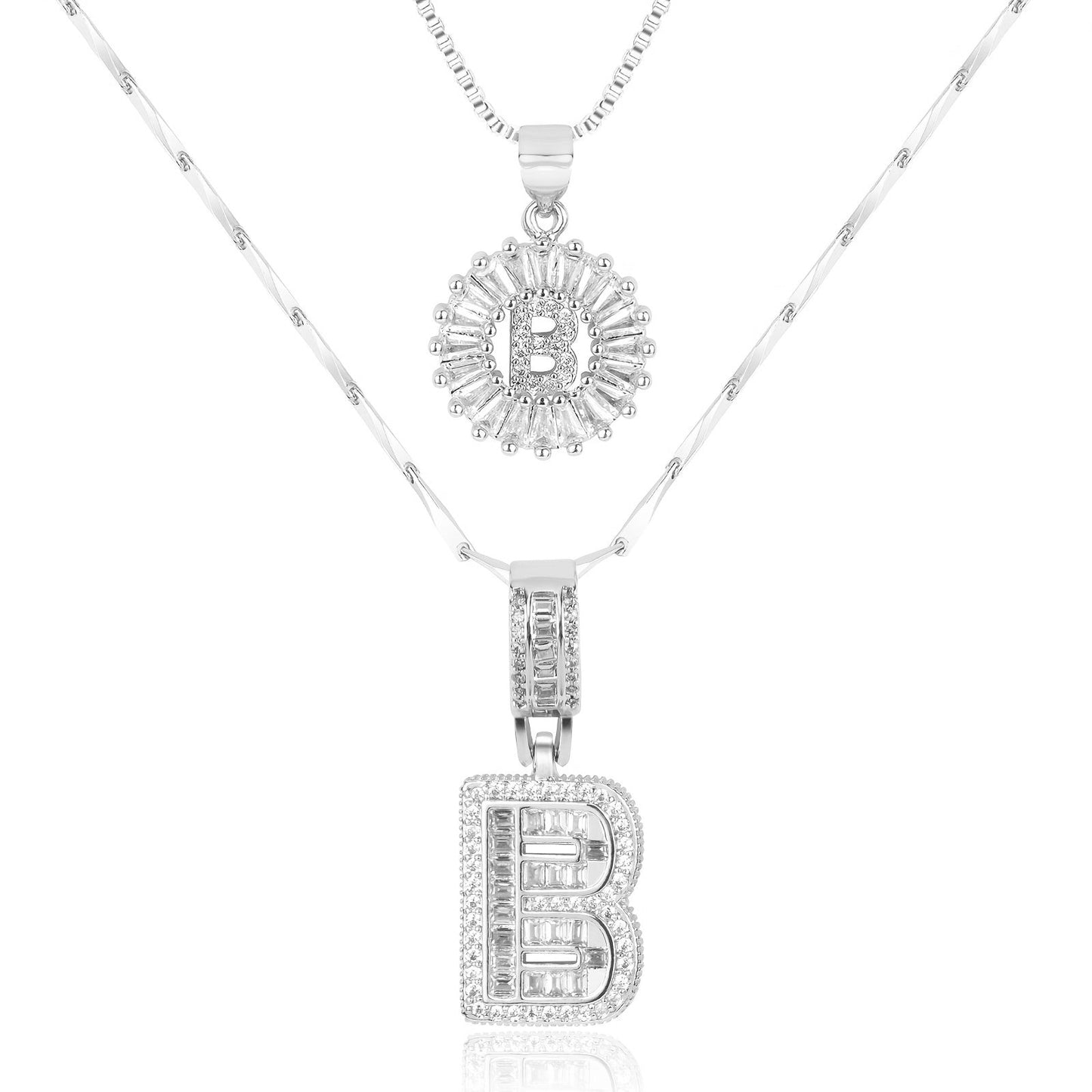 GemLetter | 14K Ketting met Diamanten Initiaal Hanger