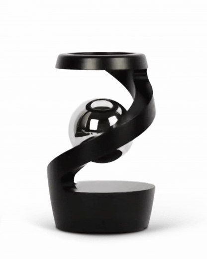 FluxSphere | Magnetische Spiraal Sculptuur met Zwevende Metaalbal