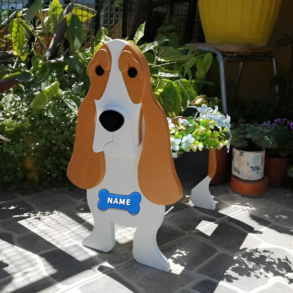 Bloempot - Basset hound