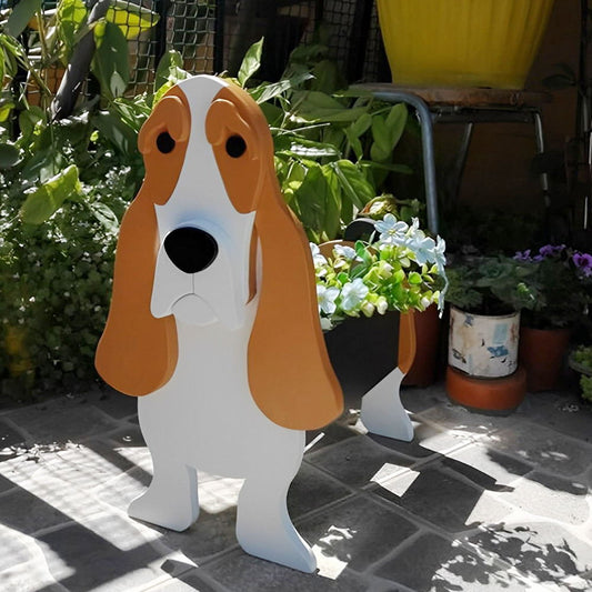 Bloempot - Basset hound
