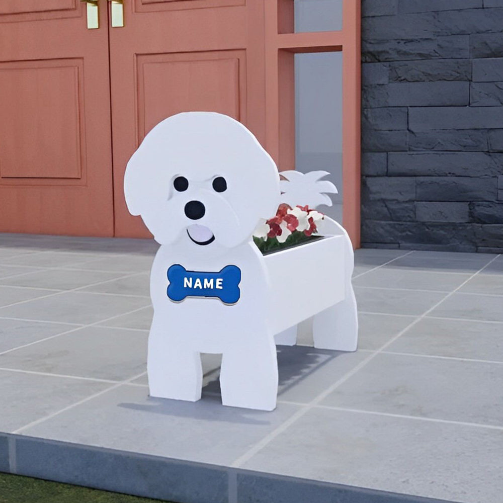 Bloempot - Bichon frisé