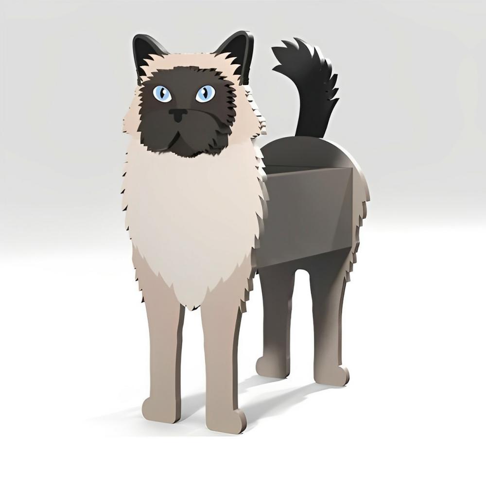 Bloempot - Birmese kat
