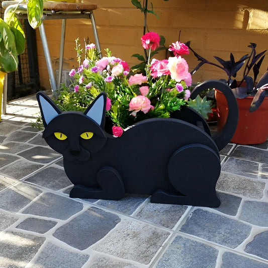 Bloempot - Zwarte kat