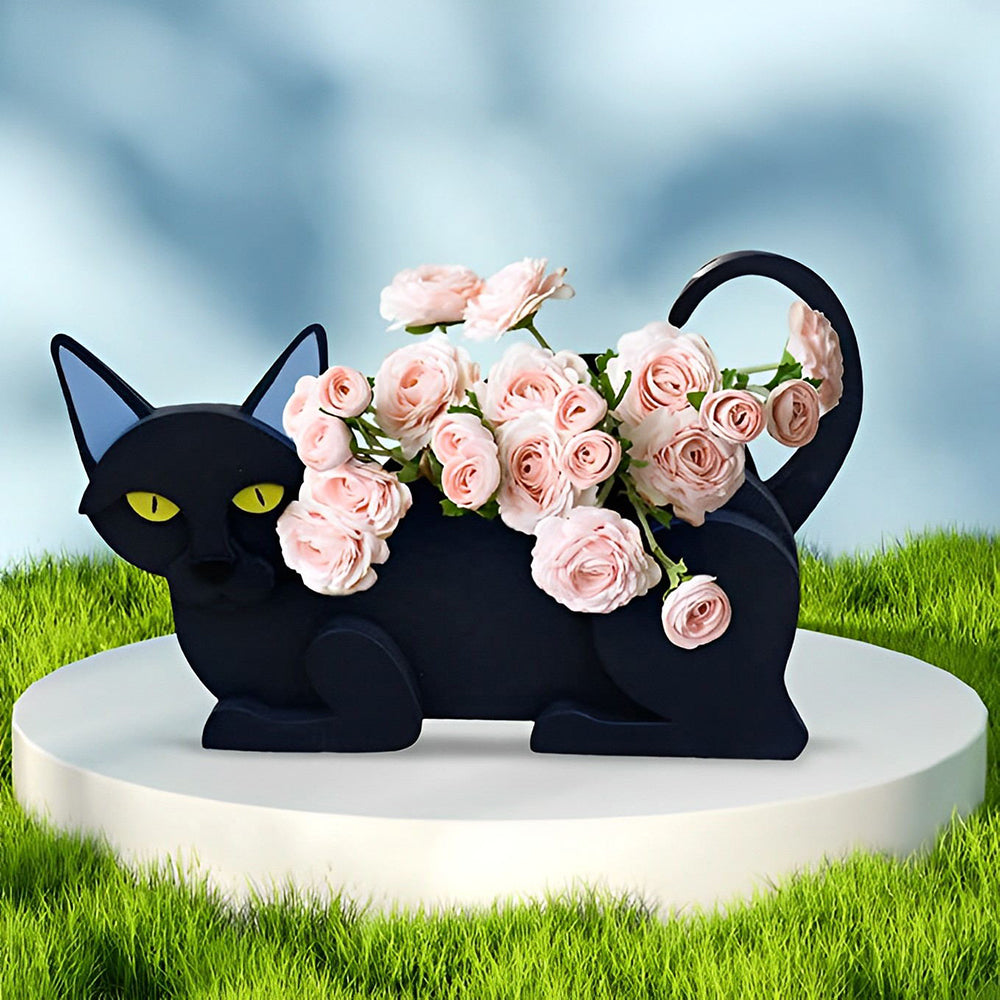 Bloempot - Zwarte kat