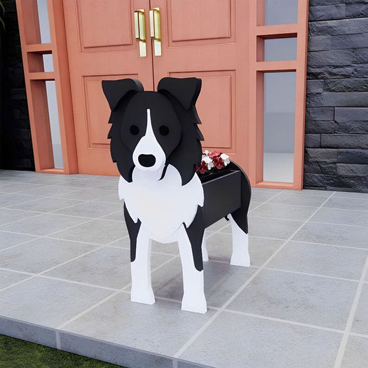 Bloempot - Bordercollie