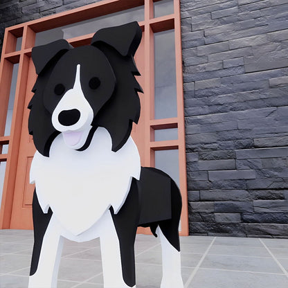 Bloempot - Bordercollie