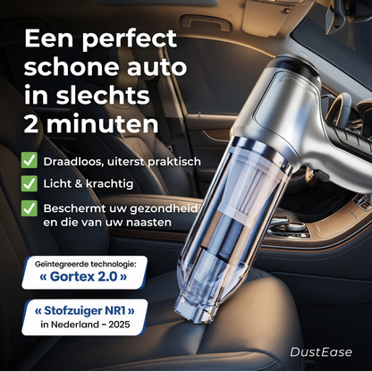 DustEase | De Ultieme Auto-Handstofzuiger