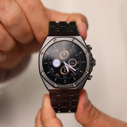 Sentinel | Stalen hex-bezel smartwatch