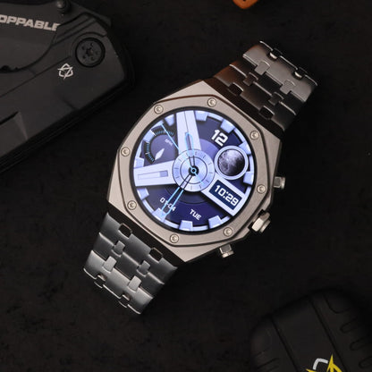 Sentinel | Stalen hex-bezel smartwatch
