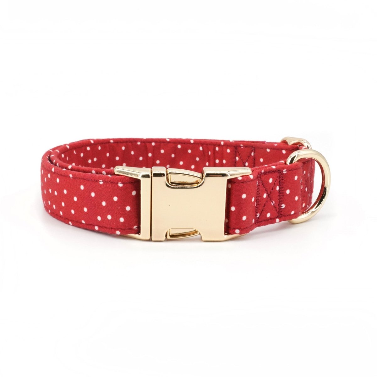 BloomPaws | Verstelbare Hondenhalsband - Rode Polka