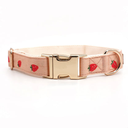 BloomPaws | Verstelbare Hondenhalsband -  Rosie Aardbei
