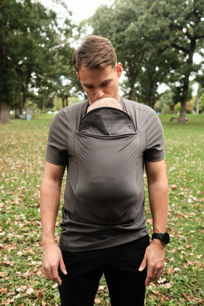 DadShirt | Het Draagshirt voor de Moderne Papa - Grijs