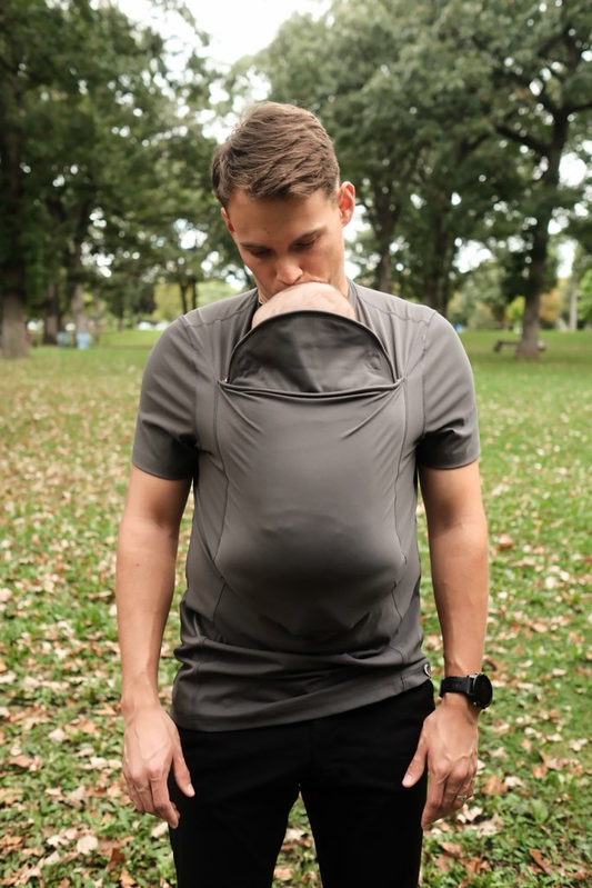DadShirt | Het Draagshirt voor de Moderne Papa - Grijs