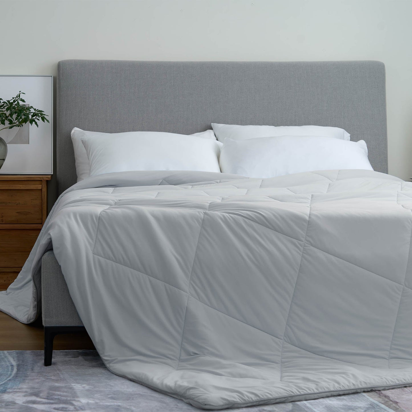 FURRFREE Super Cooling Comforter 2.0 – Geavanceerd koel beddengoed dat geen huisdierhaar vasthoudt; ideaal voor warme slapers en huisdiereigenaren.