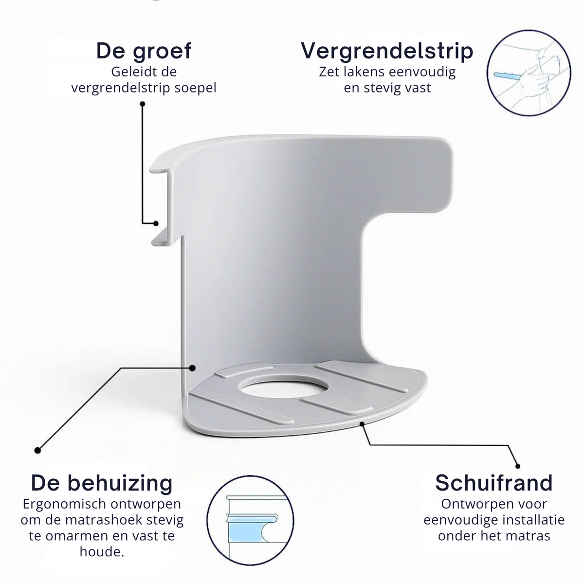 FixSleep | Hoeslaken Klemmen – Houdt Je Hoeslaken Strak & Op Z’n Plek