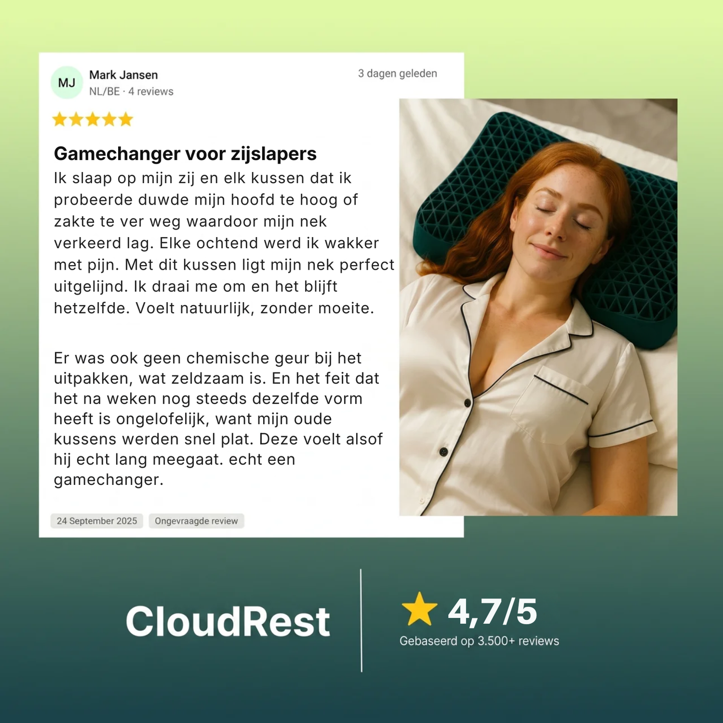CloudRest | Modulair ergonomisch hoofdkussen