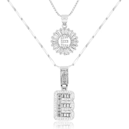 GemLetter | 14K Ketting met Diamanten Initiaal Hanger