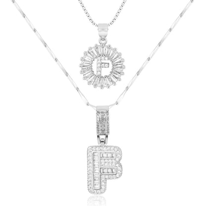 GemLetter | 14K Ketting met Diamanten Initiaal Hanger
