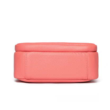 Luma | Compacte lederen crossbodytas - Rosé roze
