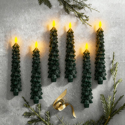 Kerstboom Vlamloze Waskaars | Set Van 3