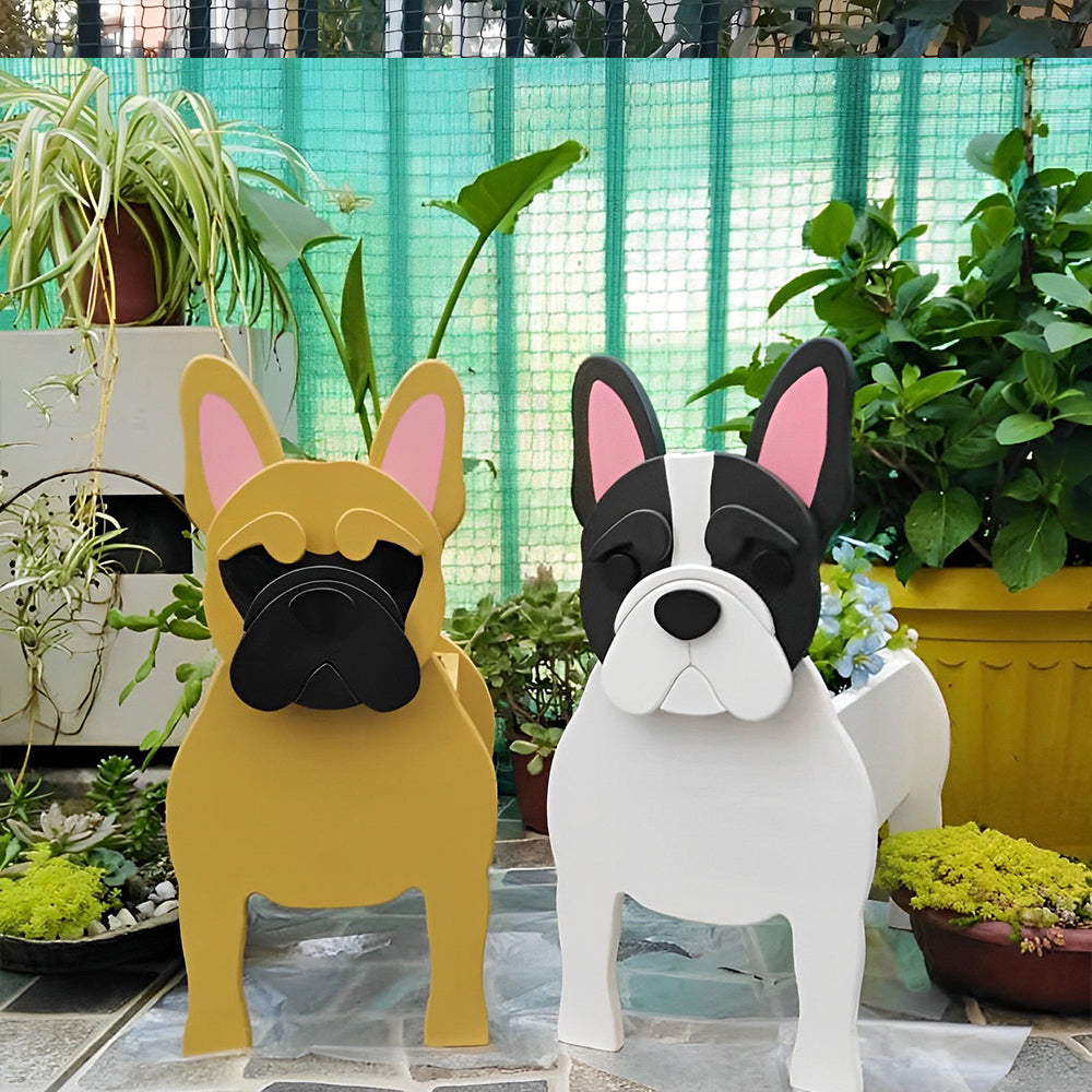 Bloempot - Franse bulldog