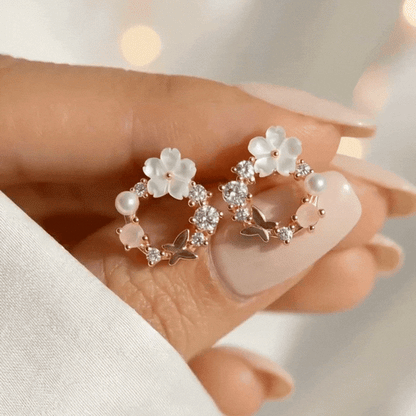 BlossGem | Sierlijke Oorbellen met lentebloemen