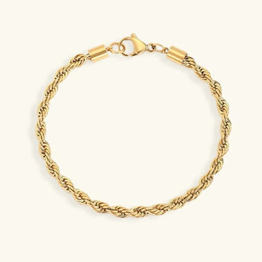 Gouden Gigi-armband met touwschakel