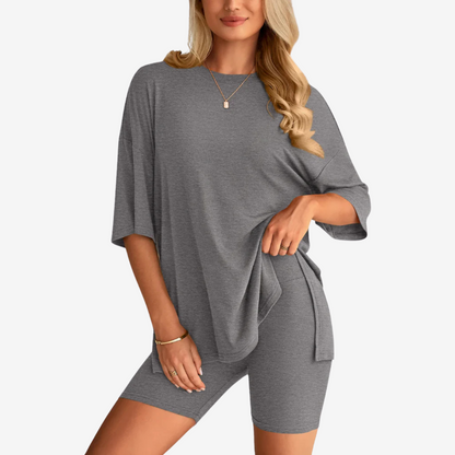 Zomerse Duo‑Set: Wolkzachte Top & Shorts