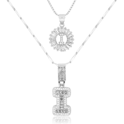 GemLetter | 14K Ketting met Diamanten Initiaal Hanger