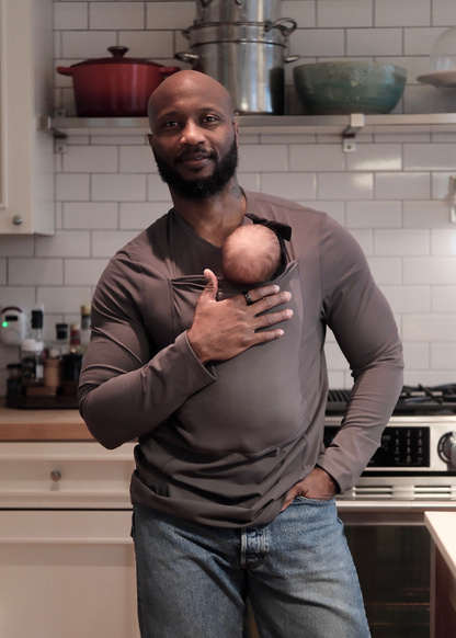 DadShirt | Het Draagshirt voor de Moderne Papa - Grijs