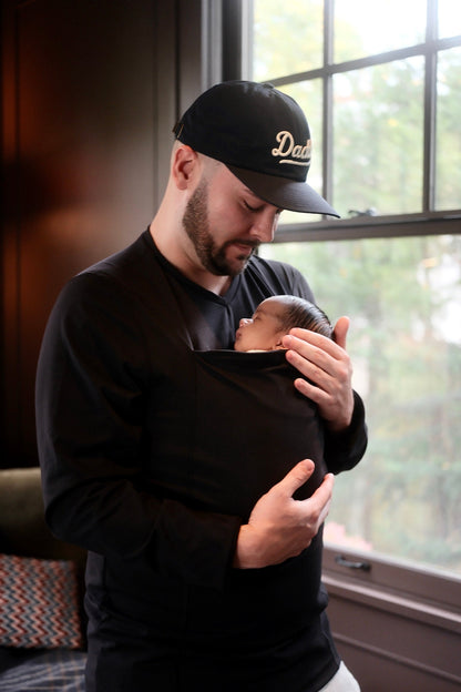 DadShirt | Het Draagshirt voor de Moderne Papa - Zwart