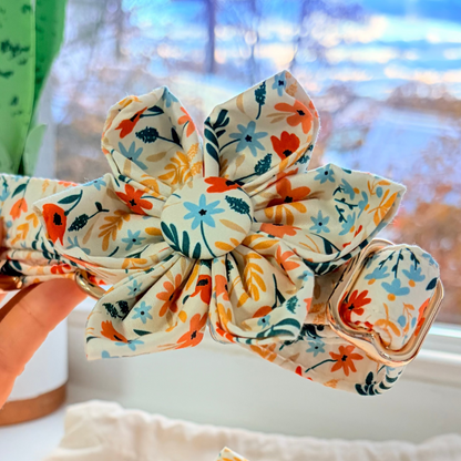 BloomPaws | Verstelbare Hondenhalsband - Gele bloemen