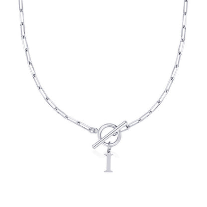 ClaspCircle | Paperclip Schakel ketting met initiaal