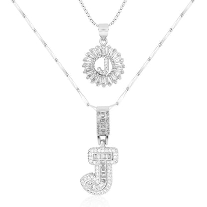 GemLetter | 14K Ketting met Diamanten Initiaal Hanger