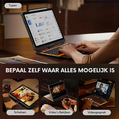 Transparante 360° iPad Toetsenbord Beschermhoes