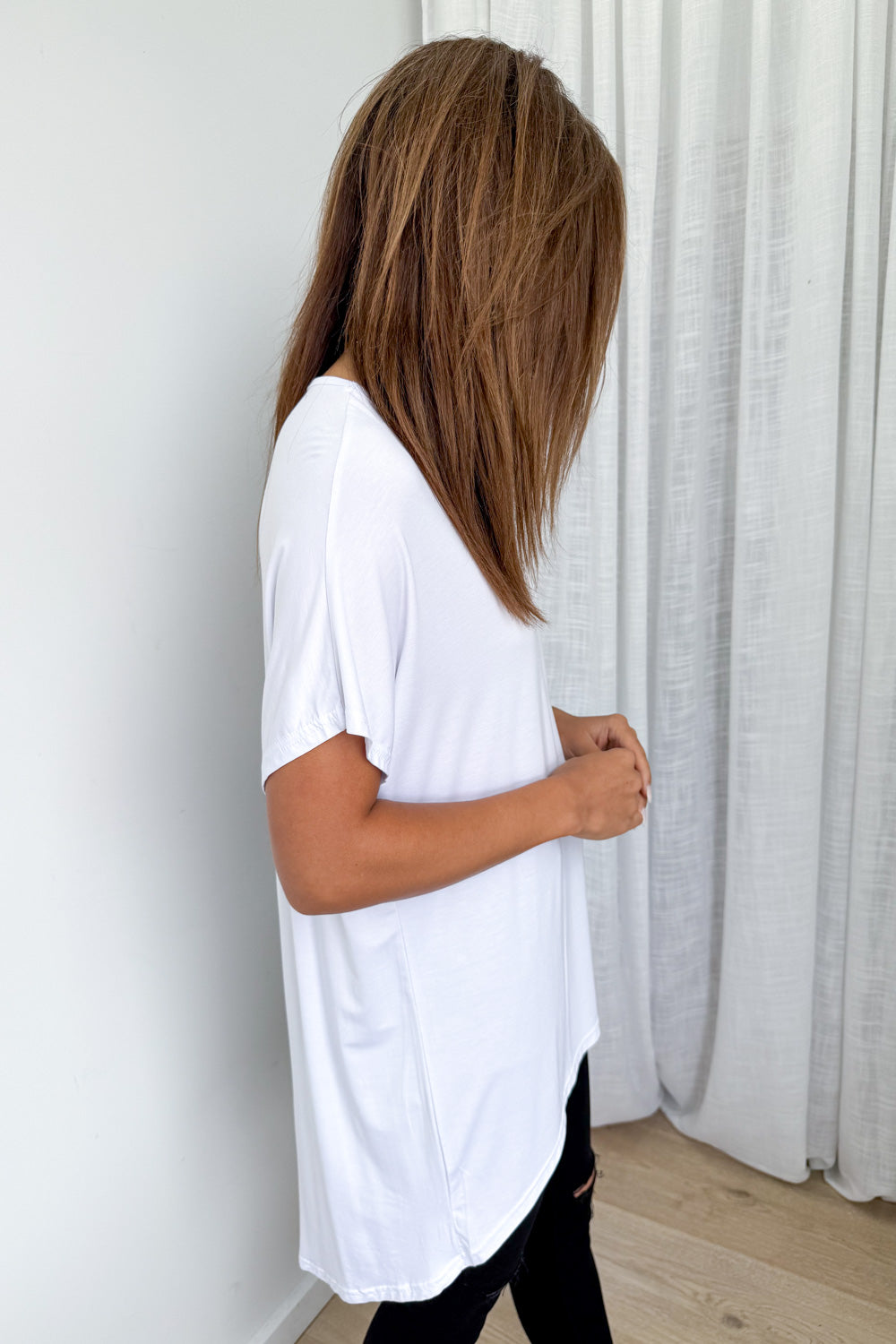 Softique | T-shirt Met langer achterpand - Wit