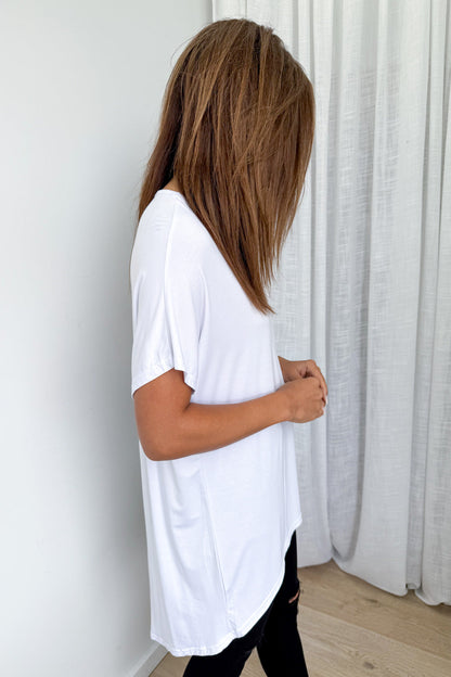 Softique | T-shirt Met langer achterpand - Wit