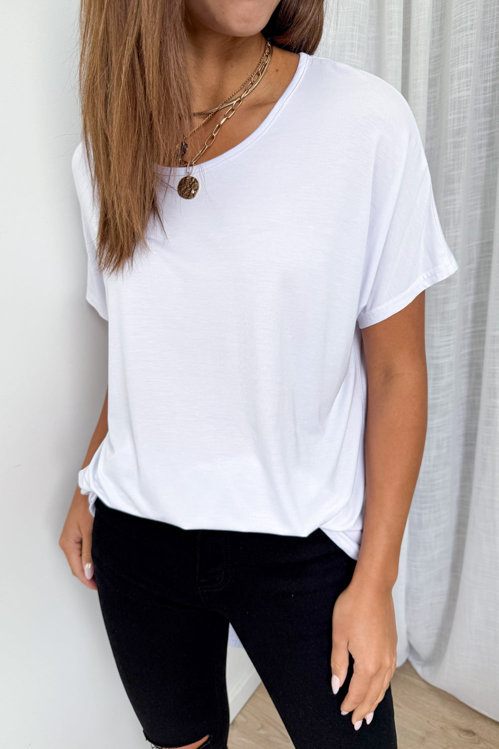 Softique | T-shirt Met langer achterpand - Wit