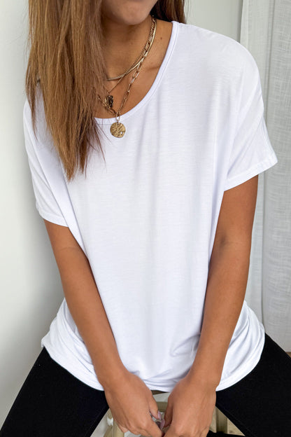 Softique | T-shirt Met langer achterpand - Wit