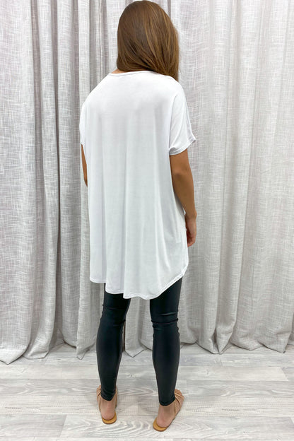 Softique | T-shirt Met langer achterpand - Wit