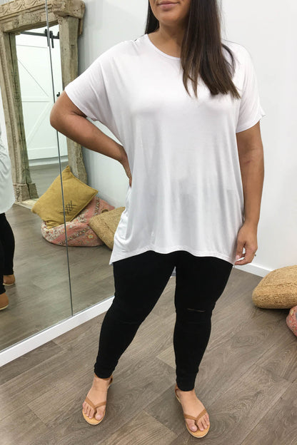 Softique | T-shirt Met langer achterpand - Wit
