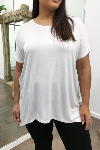 Softique | T-shirt Met langer achterpand - Wit