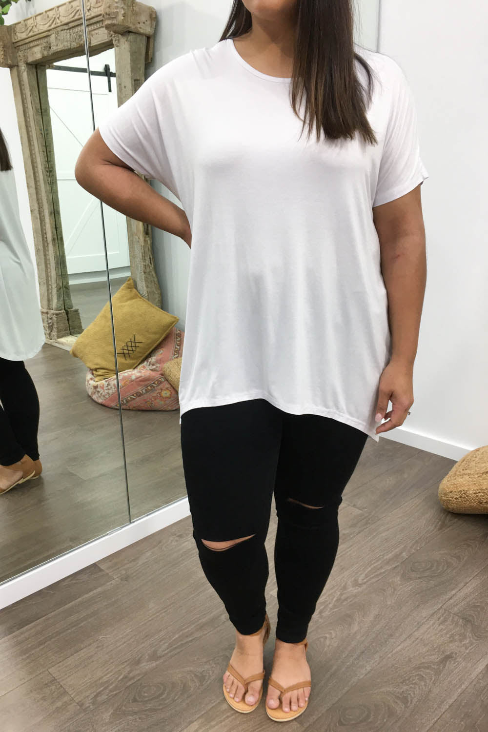 Softique | T-shirt Met langer achterpand - Wit